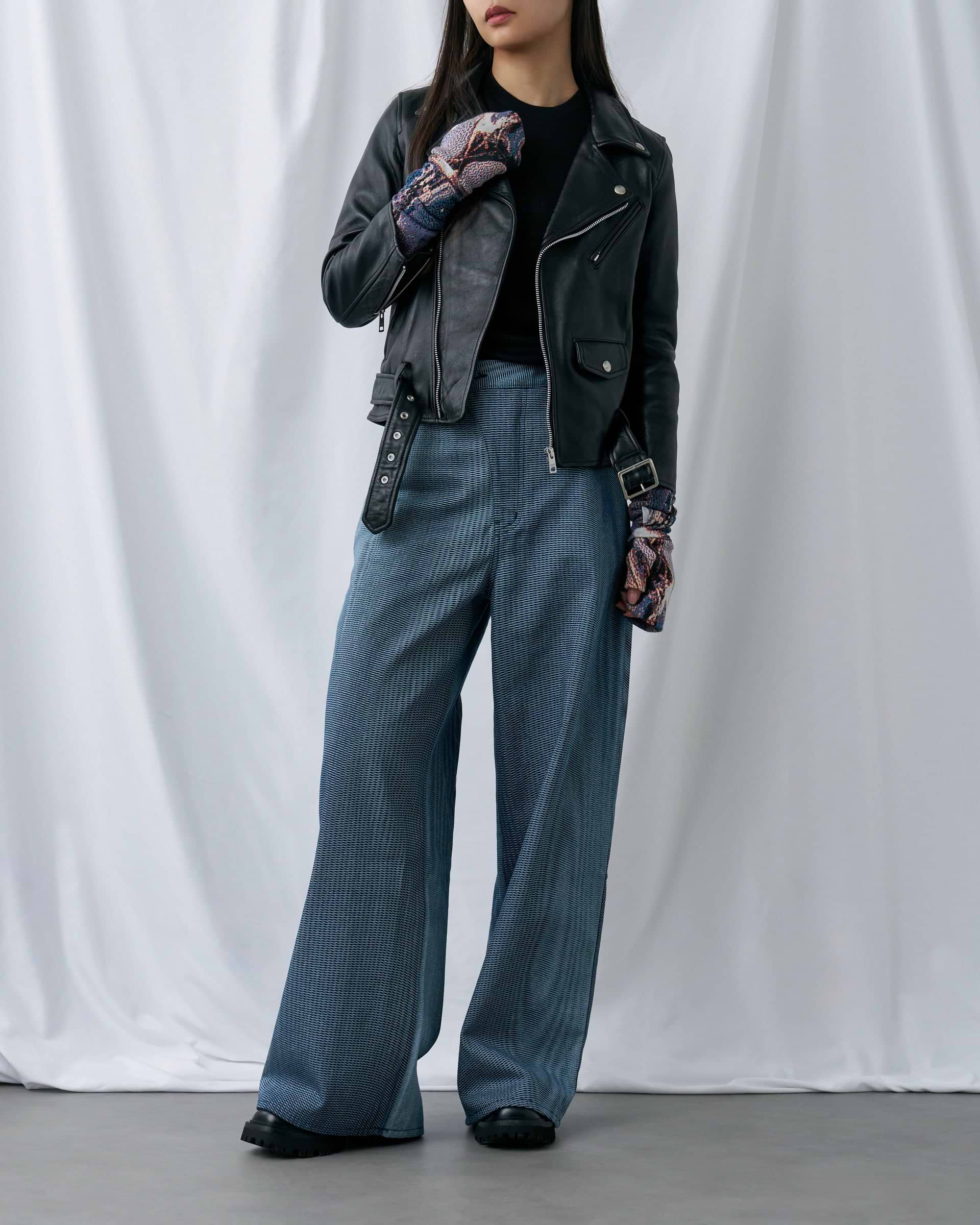 beautiful people】ライダースジャケット サイズ120〜160 ブラック