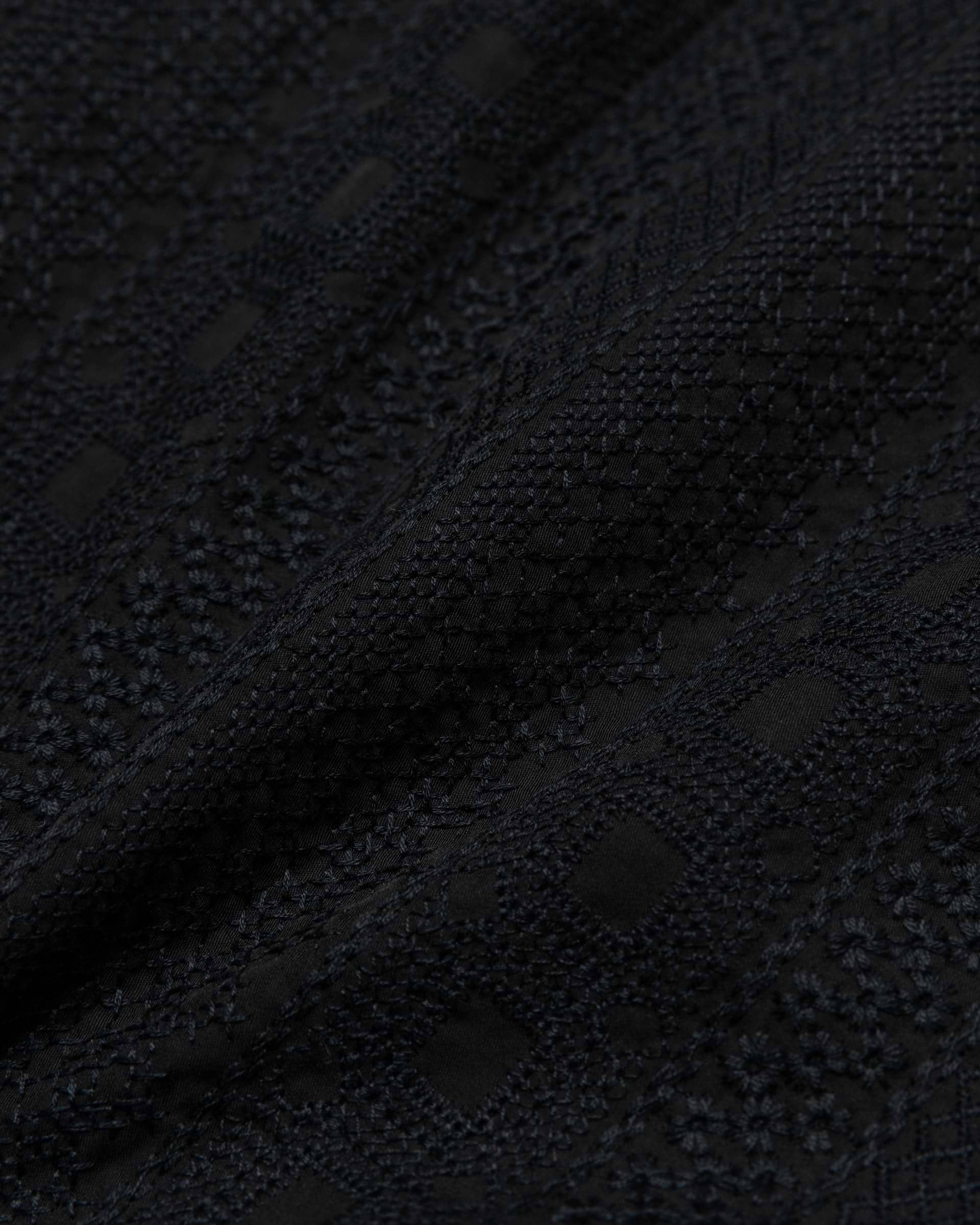 SEEALL】ミニマルオールインワン ブラック | 日本製 刺繍生地 | F