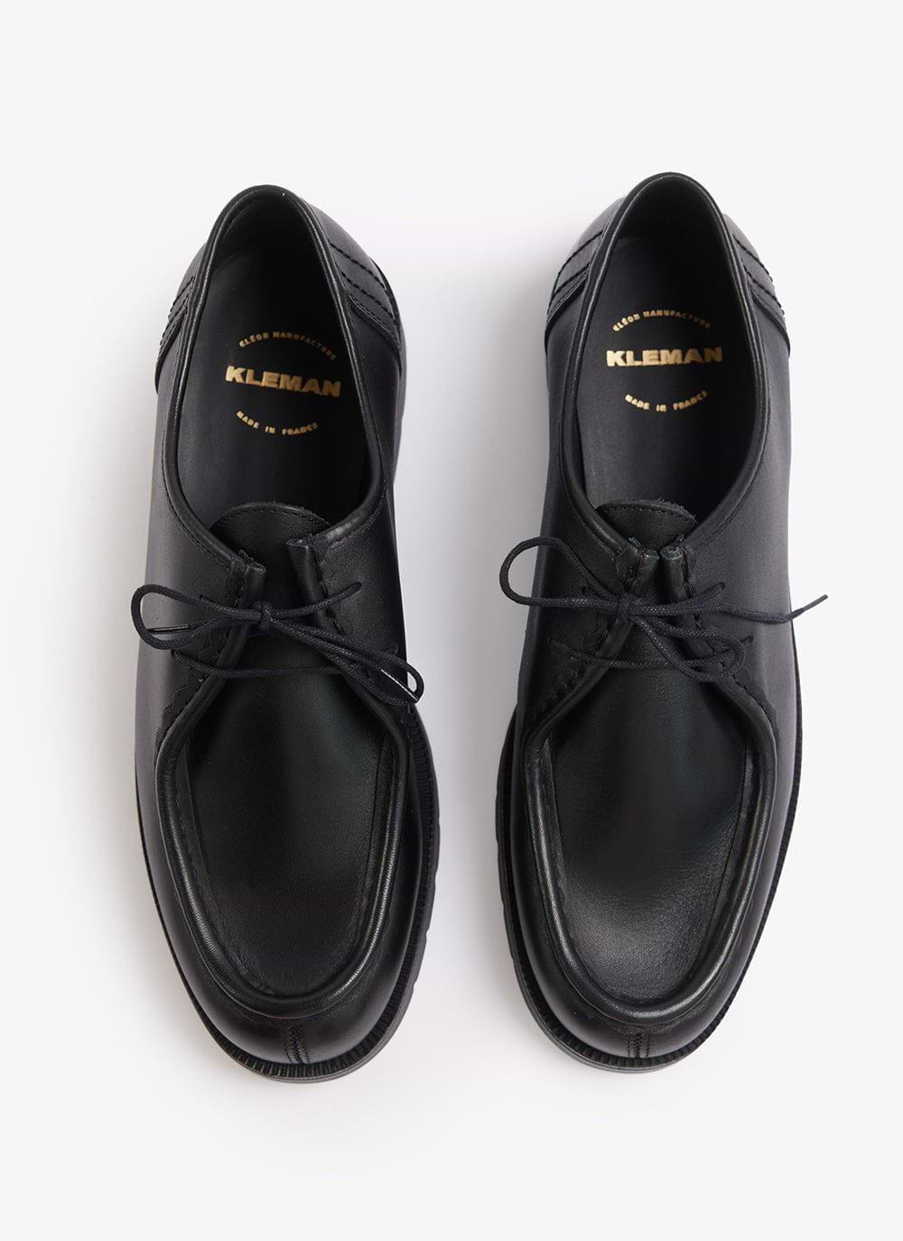 Men's Kleman Padror Shoe | Lug Sole Derby | Black | Percival Menswear