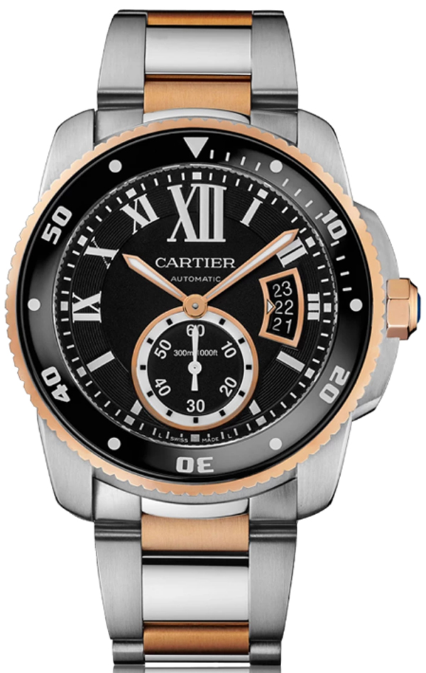 W7100054 Cartier Calibre de Cartier Diver Pink Gold Men's Watch 42mm