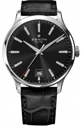 03.2020.670/21.C493 Zenith Captain Central Second Mens Black Dial