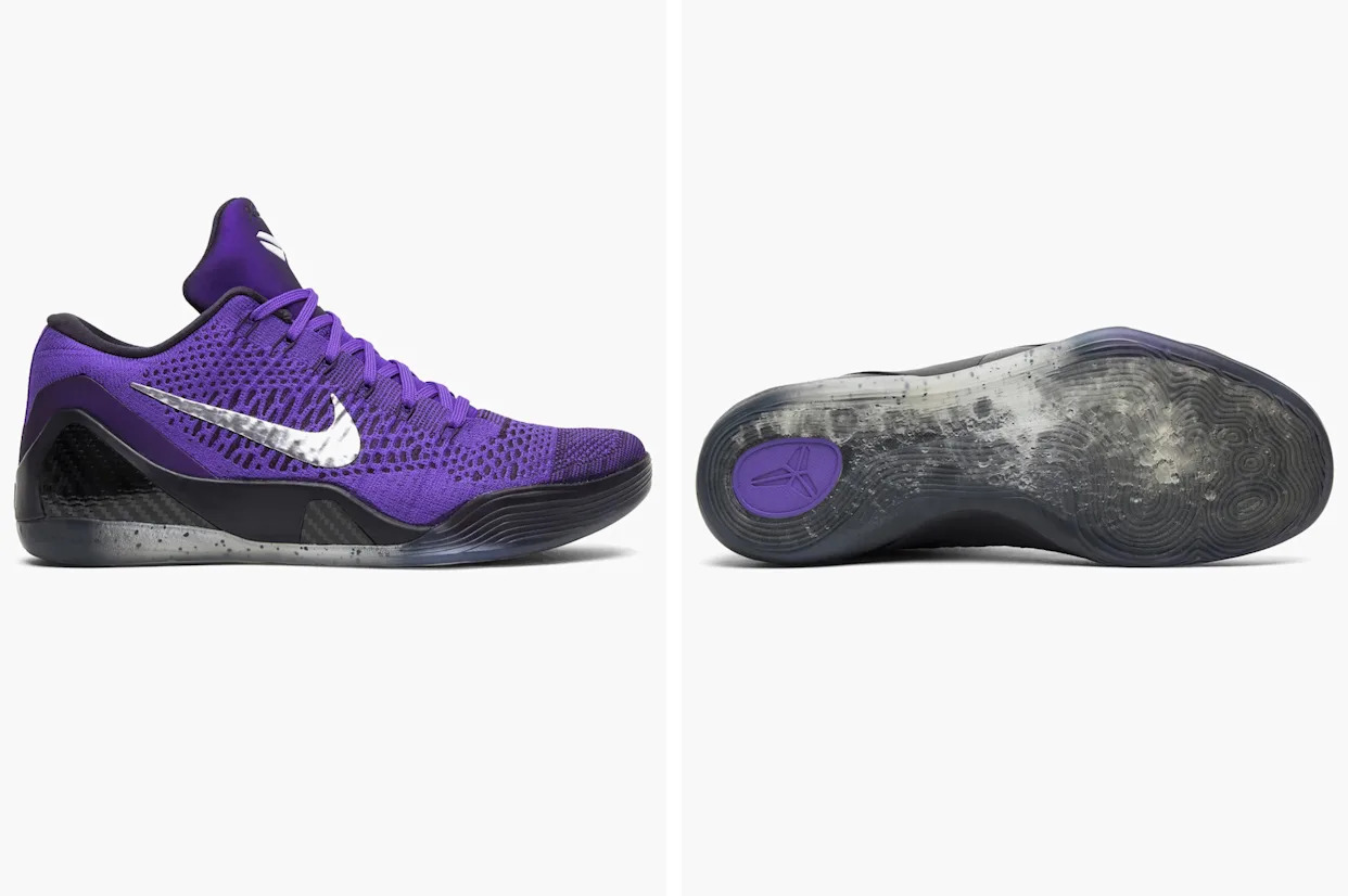 Kobe Bryant's Lakers Purple Nike Kobe 9 Elite Low 'Moonwalker' Is