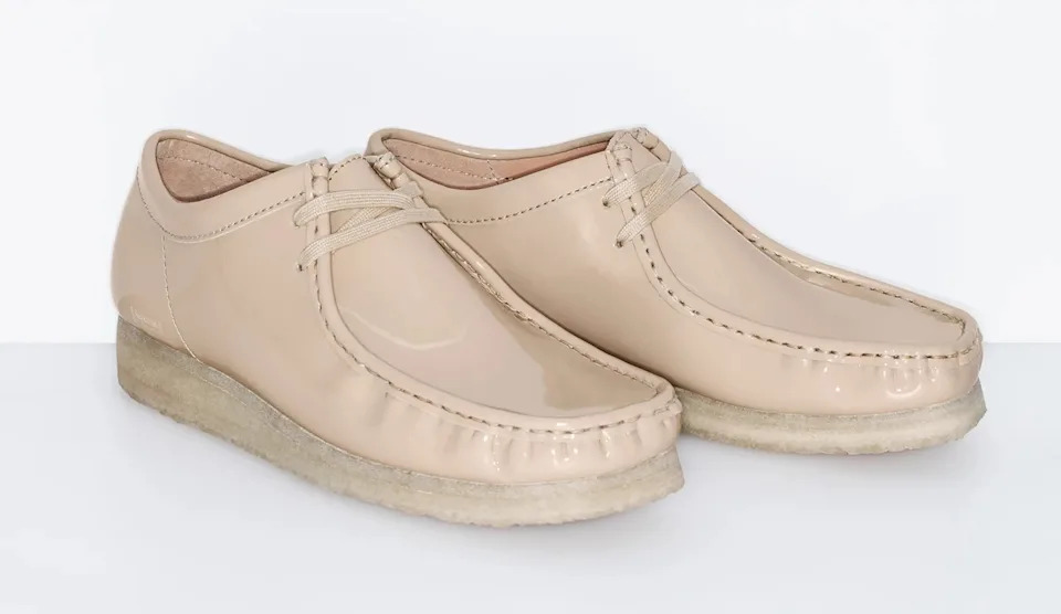 Supreme Reimagines the Clarks Wallabee Boot in Patent Leather
