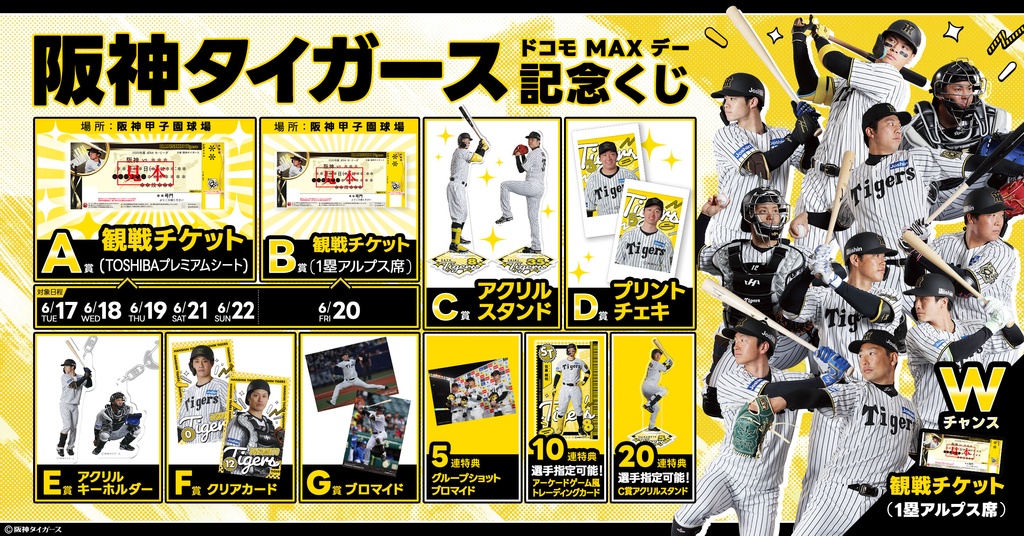 阪神タイガース ドコモ MAX デー記念くじ | RAFFLE