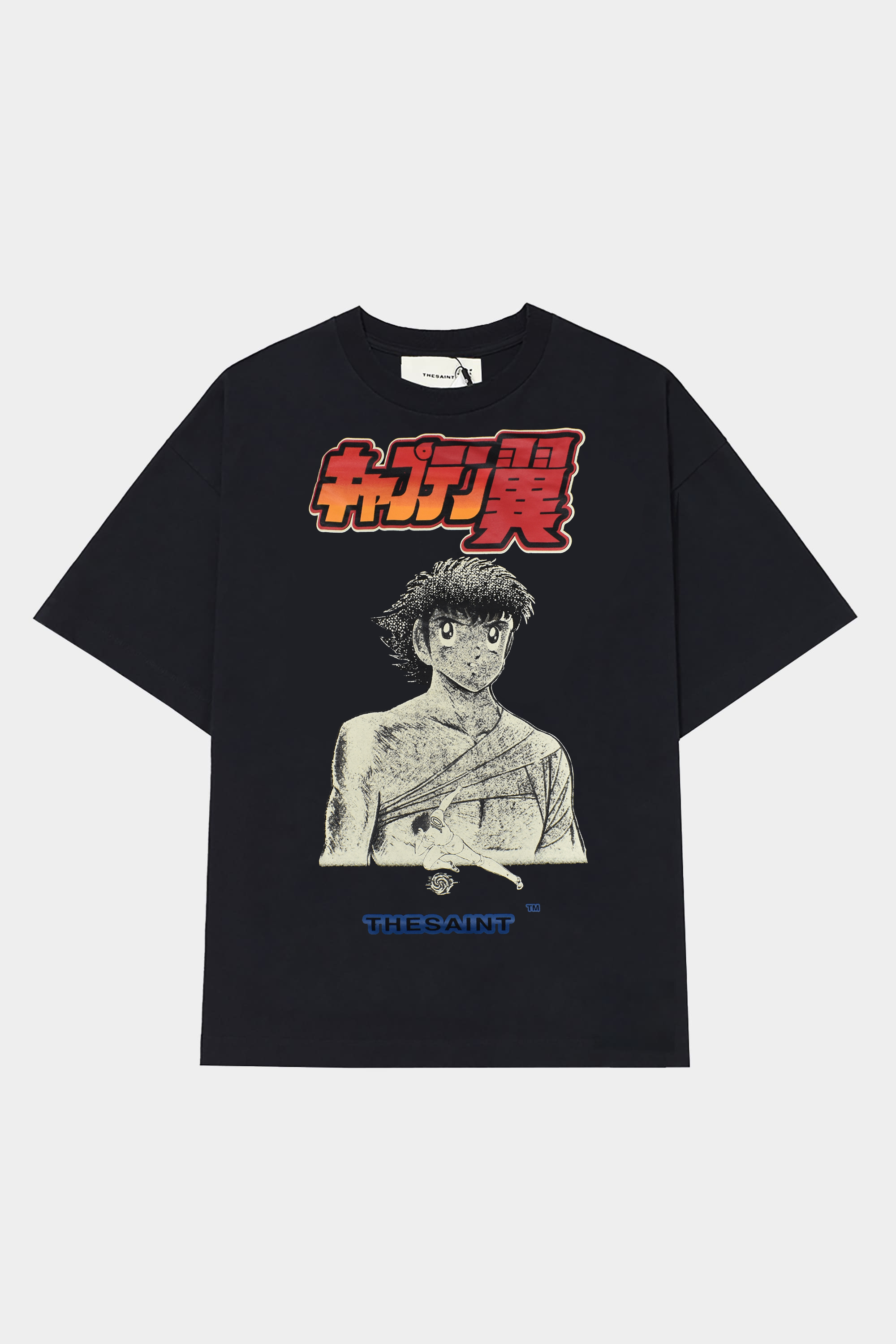 Camiseta TheSaint x Tsubasa Oversized Chapter 64 Black - Collab
