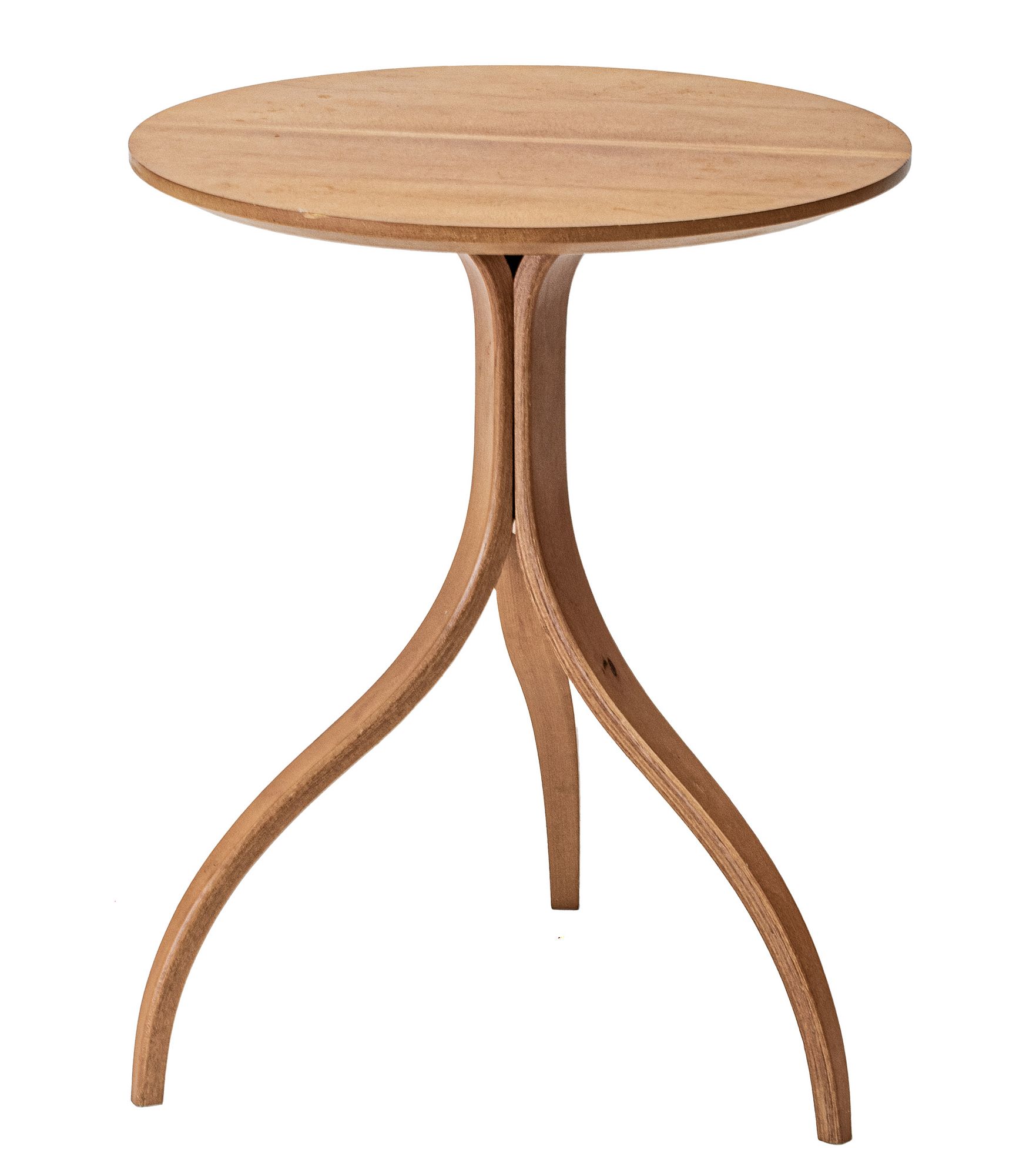 THOMAS STENDER 'MODULUS' BENT MAPLE WOOD END TABLE, H 20