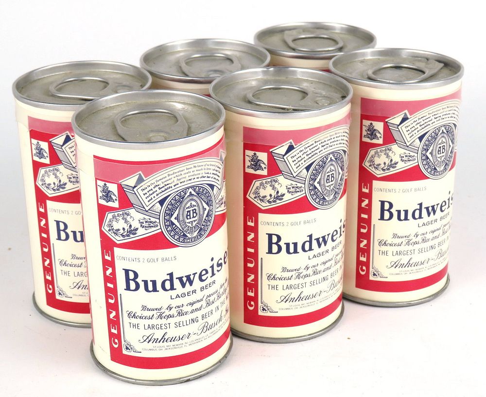 1980 Budweiser Beer Golf Balls Six Pack, Saint Louis, Missouri