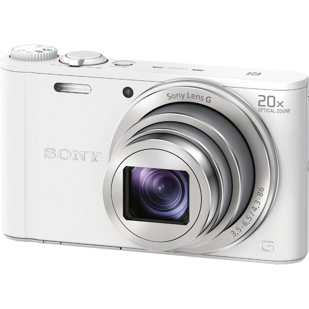 Aparat foto digital Sony Cyber-Shot DSC-WX350, 18 MP, Wi-Fi, White