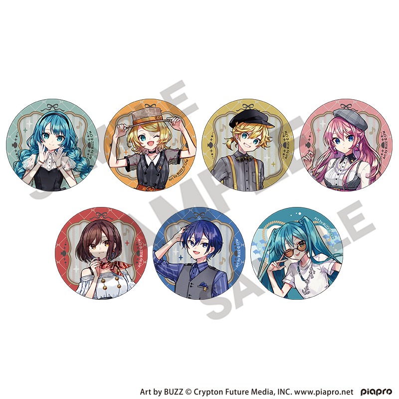 初音ミク トレーディンググリッター缶バッジ レトロ☆神戸2025 7個入り