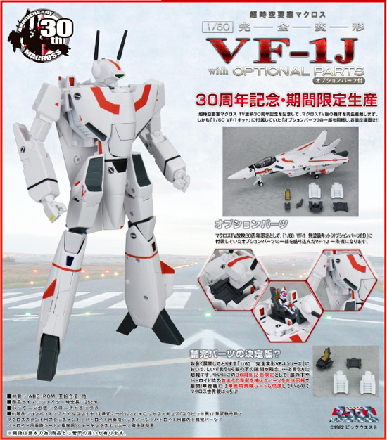 やまと マクロスシリーズ 1/60 完全変形 VF-1J 一条輝機 オプション
