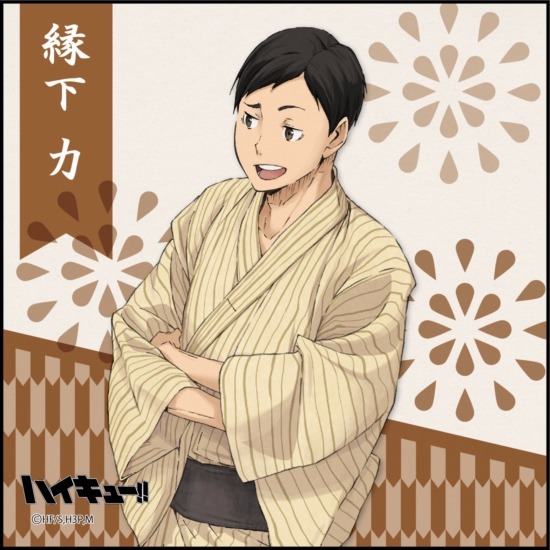 ハイキュー!! 烏野高校 VS 白鳥沢学園高校 スタンドミニ色紙 夏祭りver