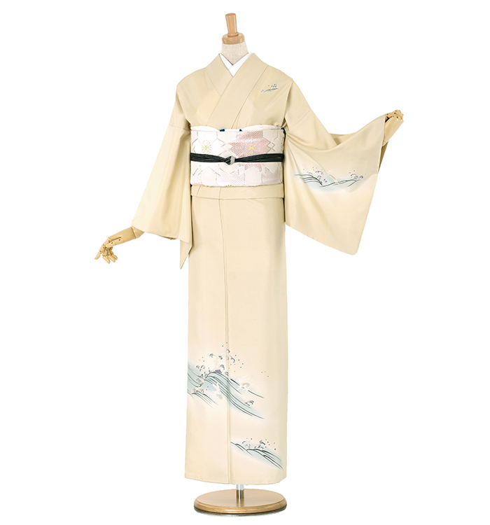 白山紬 本加賀友禅 訪問着 No.AD-0603-Lサイズのレンタル｜きもの365