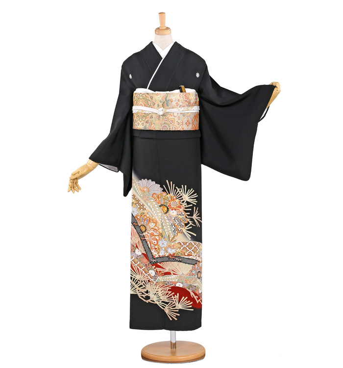 辻が花 黒留袖 No.CA-0776-Mサイズのレンタル｜きもの365