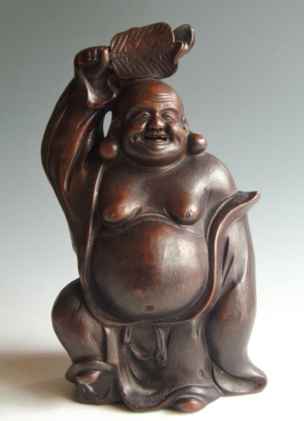 古備前焼の布袋様置物