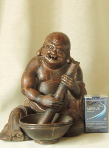 古備前焼の布袋様置物