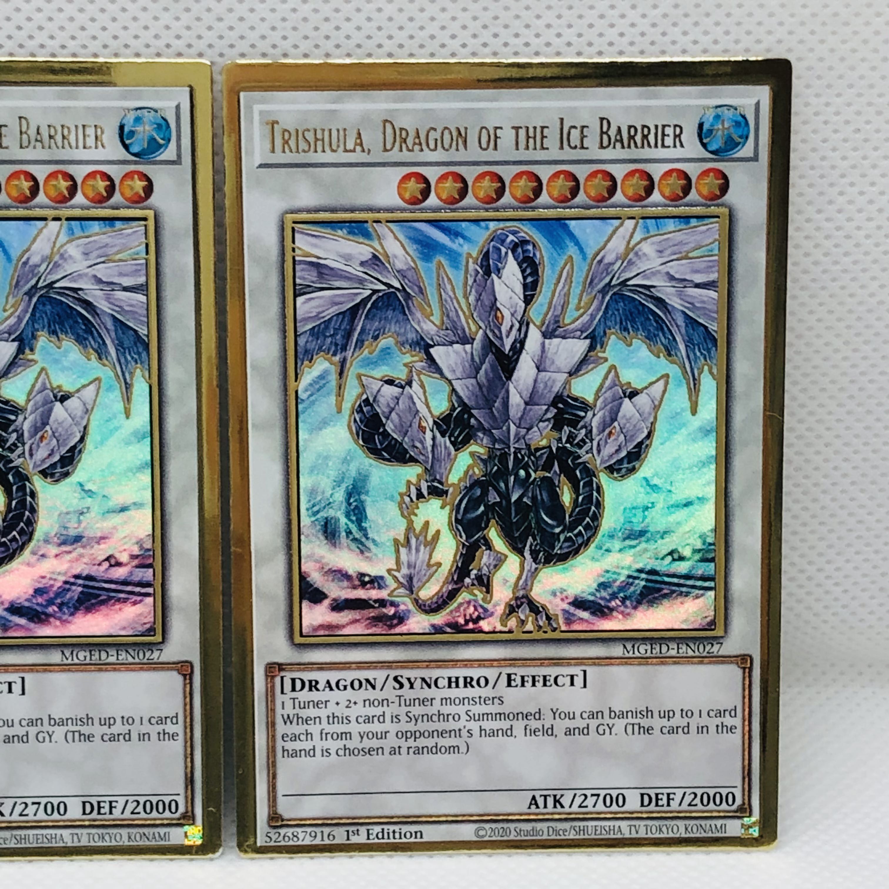 遊戯王 英語版 氷結界の龍 トリシューラ プレミアムゴールドレア 3枚 3
