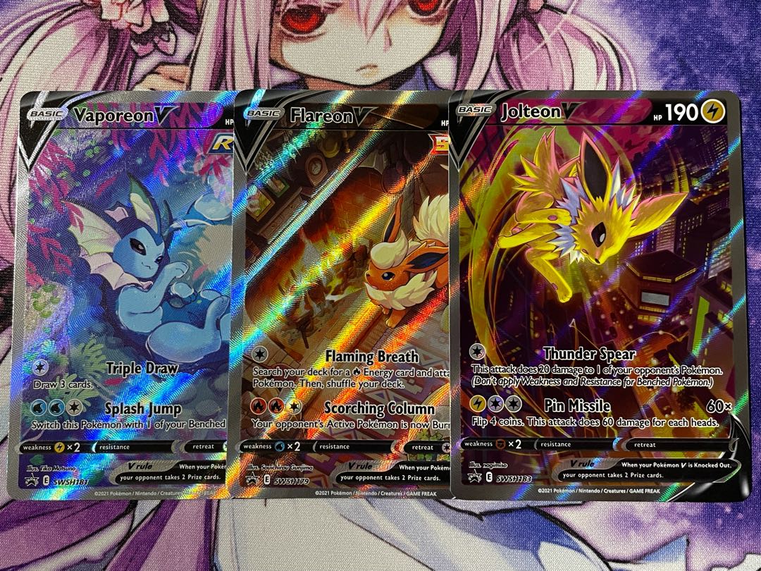 ポケモンカード 夏ポケカ 英語版 シャワーズv ブースターv サンダースv