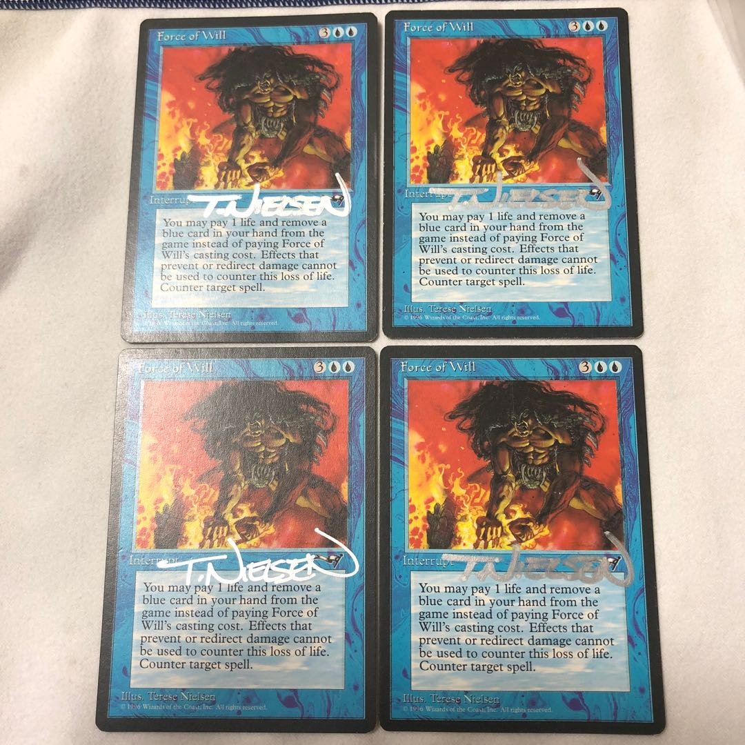 意志の力 初版 英語 4枚セット MTG意志の力 Force of Will AL
