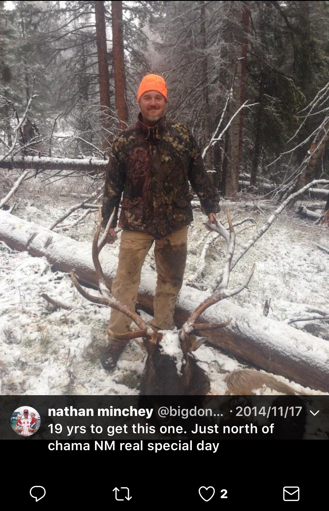 ネイサン・ミンチーの巨大なヘラジカを狩るSNS | VICTORY