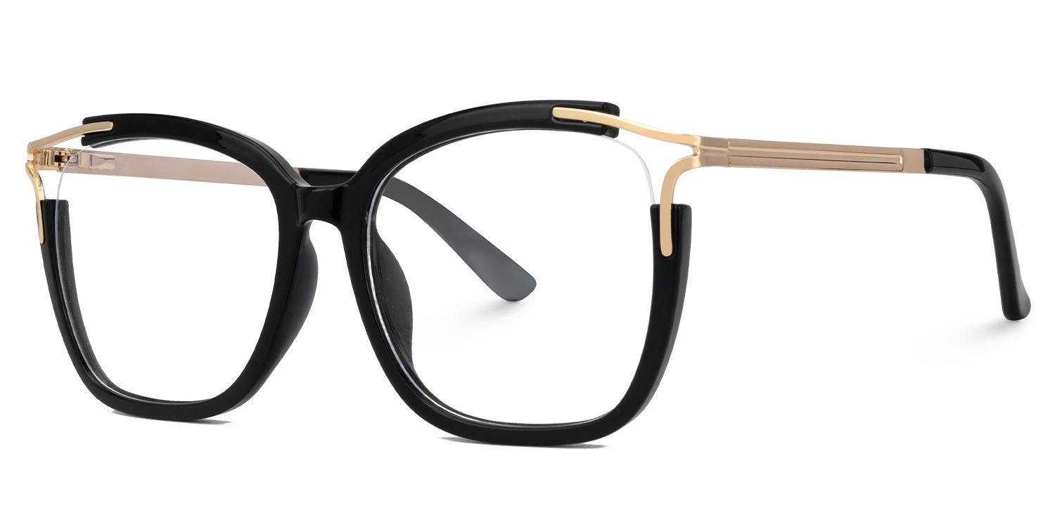 Spring hinges Sidibe Eyeglasses, Sidibe Black Glasses -Zeelool