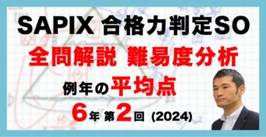 バックナンバー】サピックス4年生 実力診断サピックスオープン 平均点
