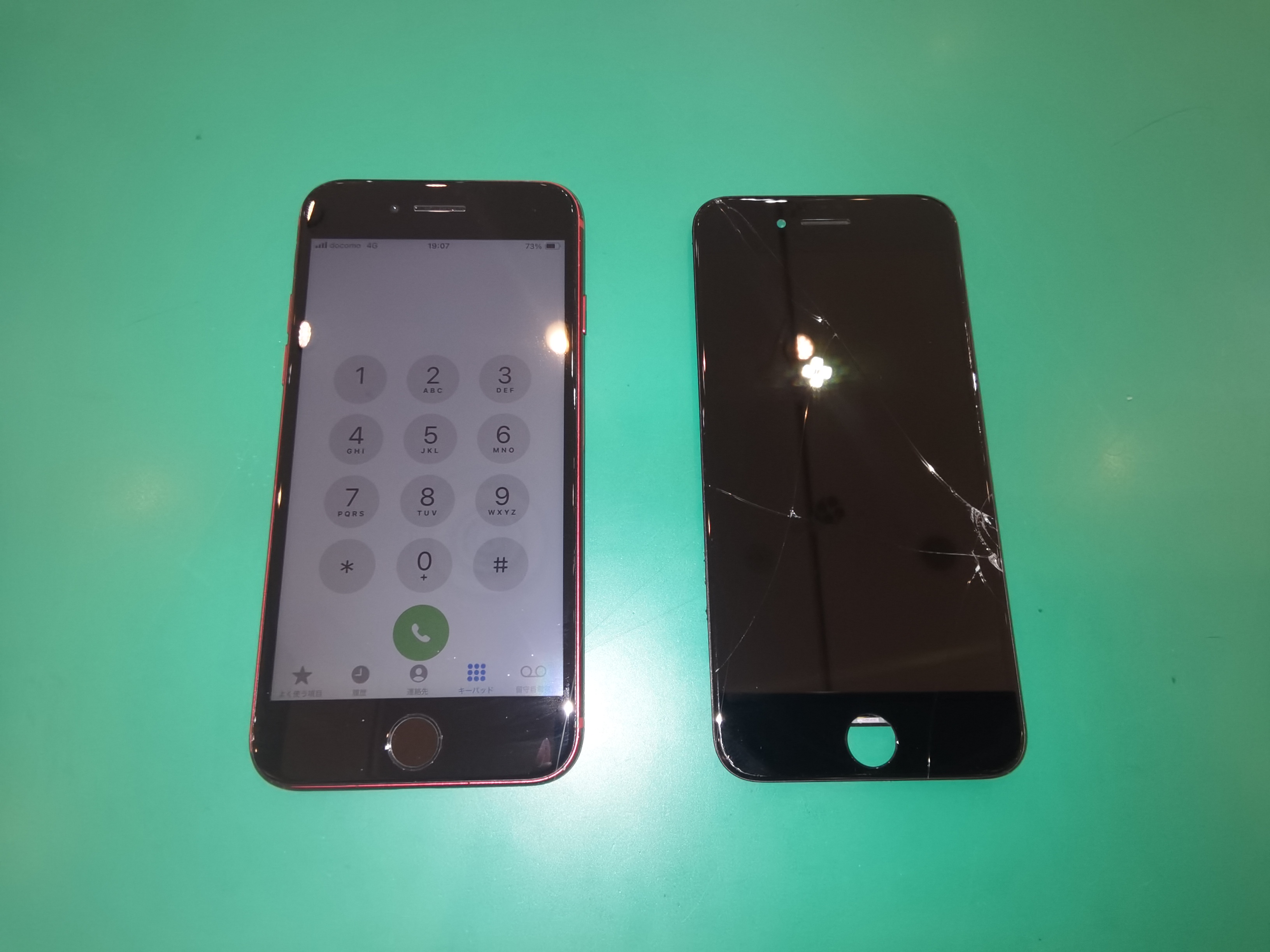 🔧📱iPhoneSE2(アイフォンSE第2世代)画面割れ・液晶漏れ・液晶割れ修理