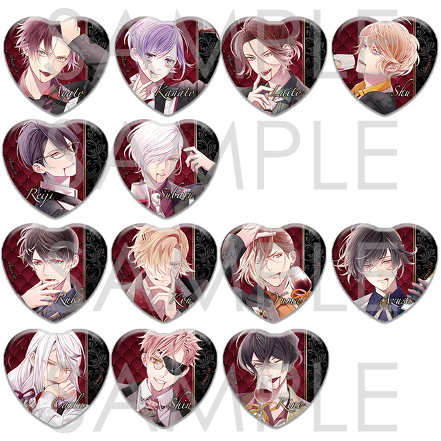 DIABOLIK LOVERS CLUB真万魔殿 ラメハート缶バッジ | 乙女向け通販