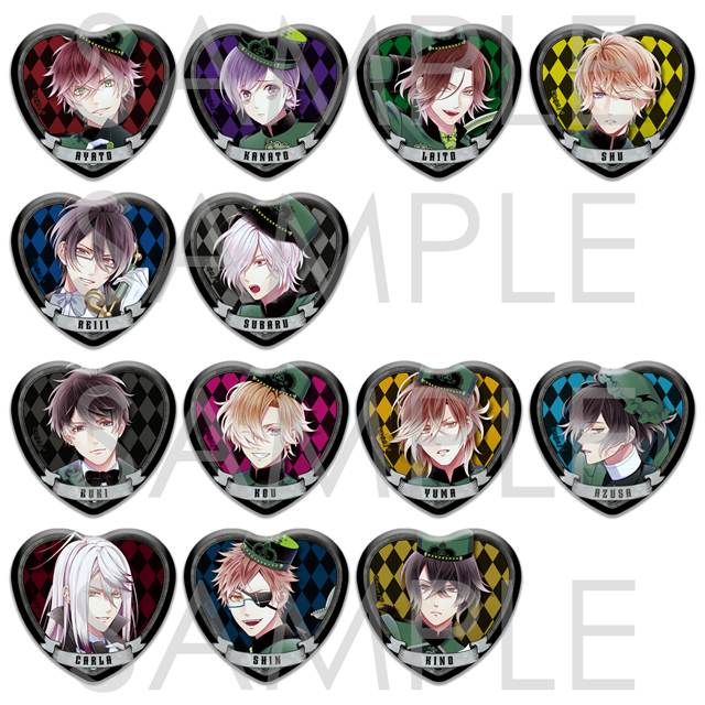 DIABOLIK LOVERS Vampire hotel ラメハート缶バッジ | 乙女向け通販