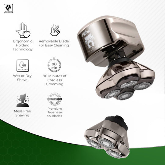 Pitbull Platinum PRO Electric Head and Face Shaver by Skull Shaver
