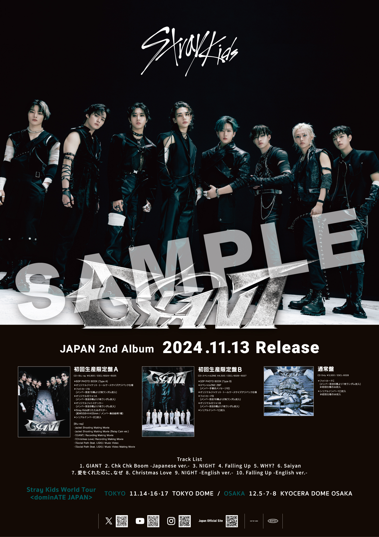 即購入可】Stray Kids GIANT FC盤 バンチャン 10枚セット Straykids