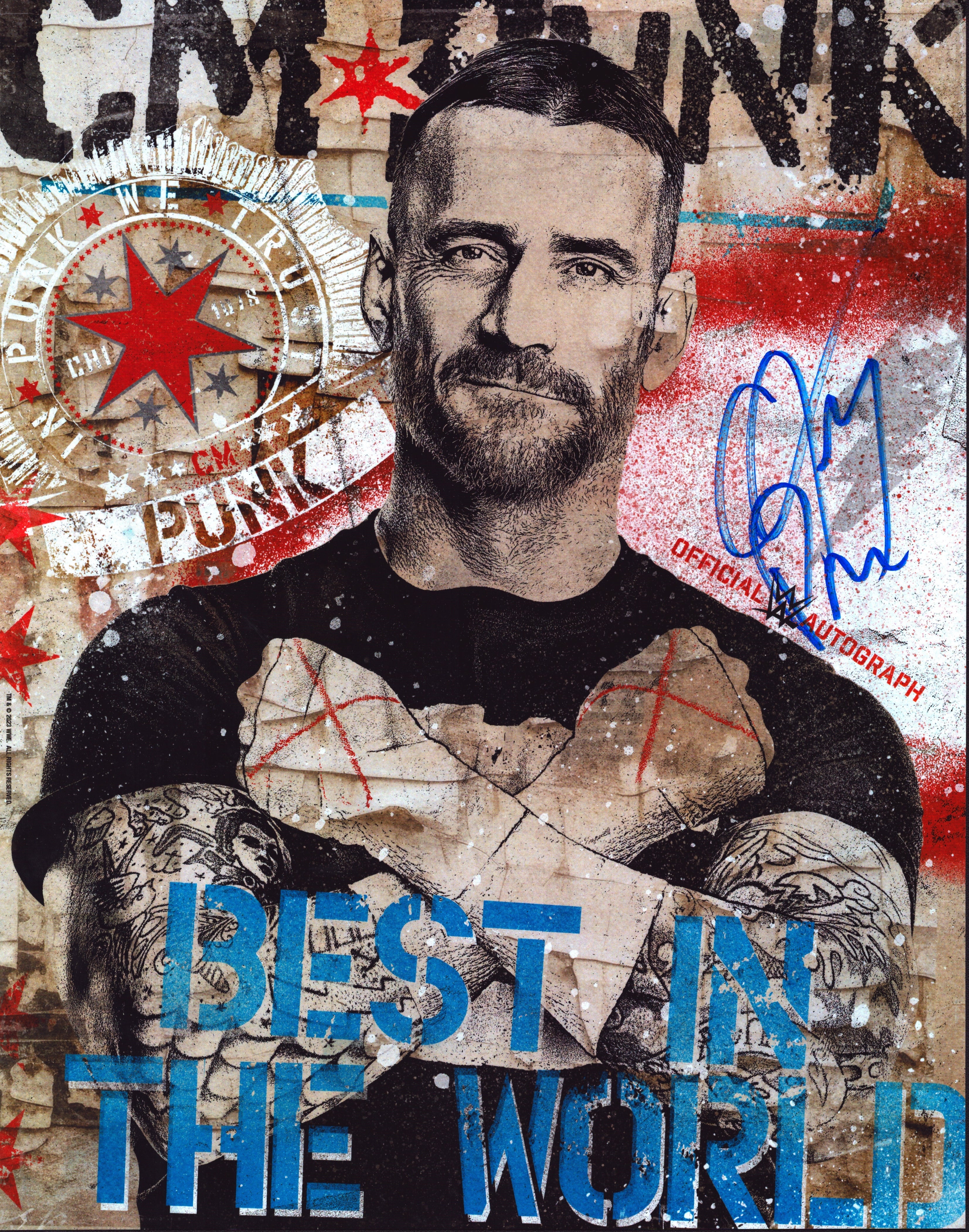 CM Punk signed 11x14 Photo – Signed By Superstars