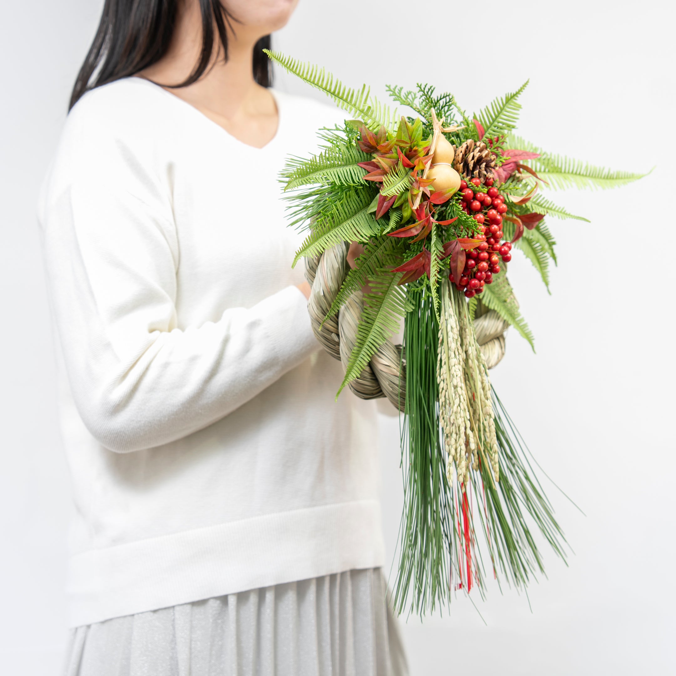 数量限定】冬の枝ものでつくった正月飾り（生花）