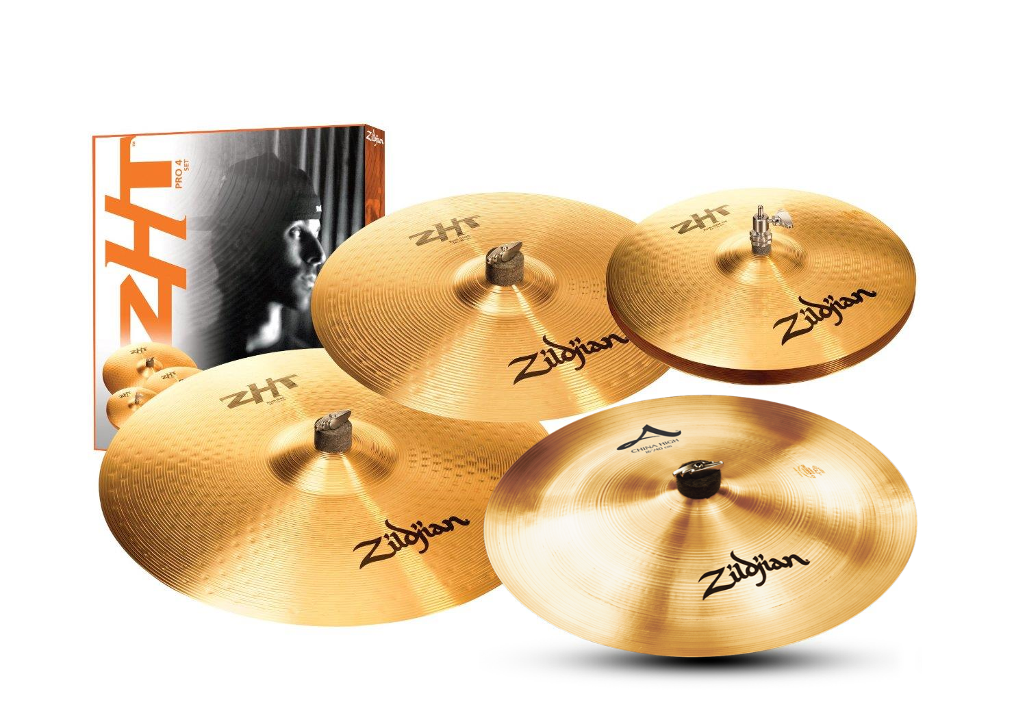 ZILDJIAN ZHT Pro Box Set 14, 17, 20 + Avedis 16 Silesian Drum