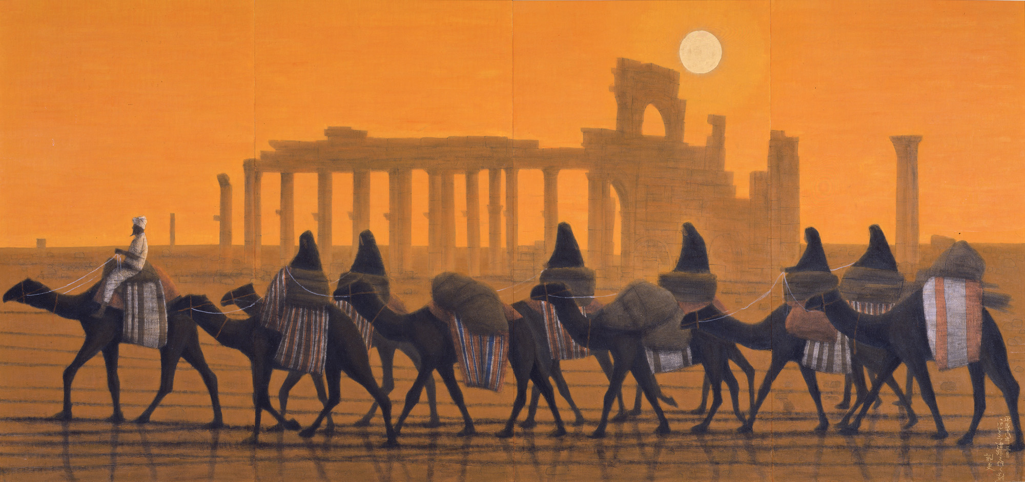 パルミラ遺跡を行く・朝｜平山郁夫シルクロードコレクション