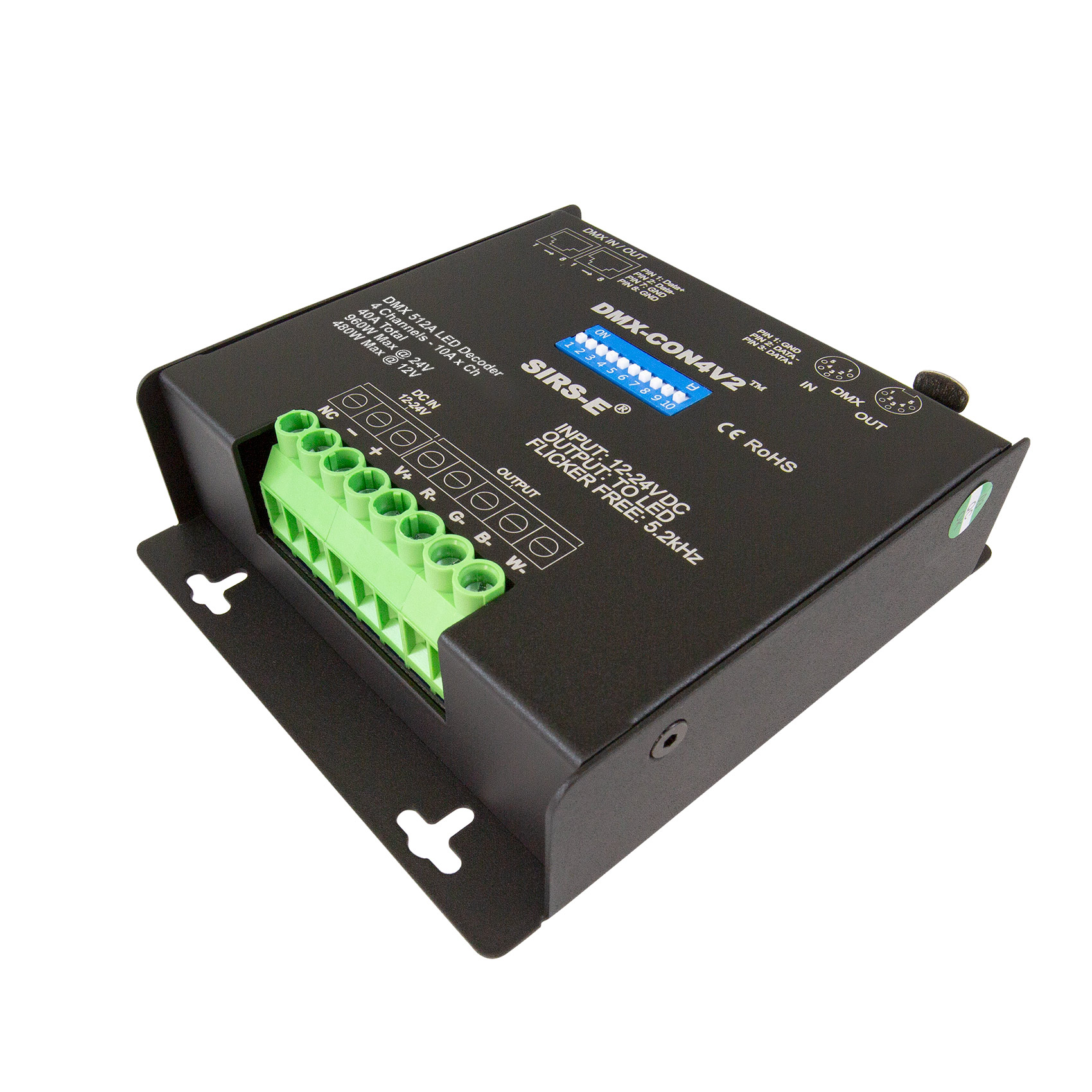 RGBW 4 Channel High Power LED DMX Controller - SIRS Electronics, Inc.