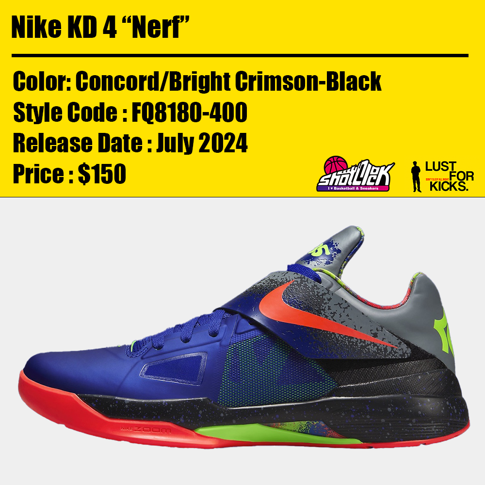2024年7月発売Nike KD 4 “Nerf” | Shot Clock