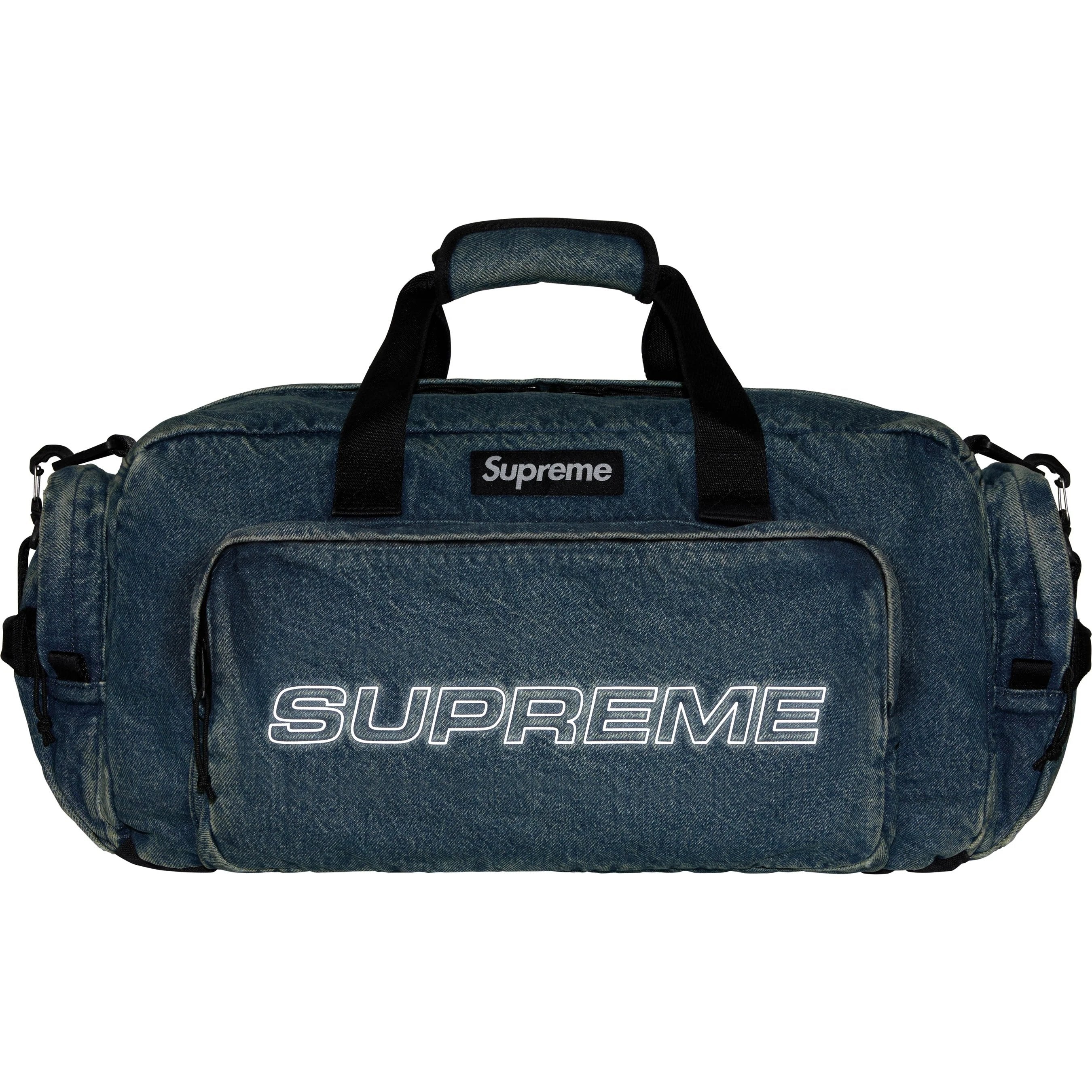 Supreme Denim Duffle Bag Washed Indigo – shoegamemanila