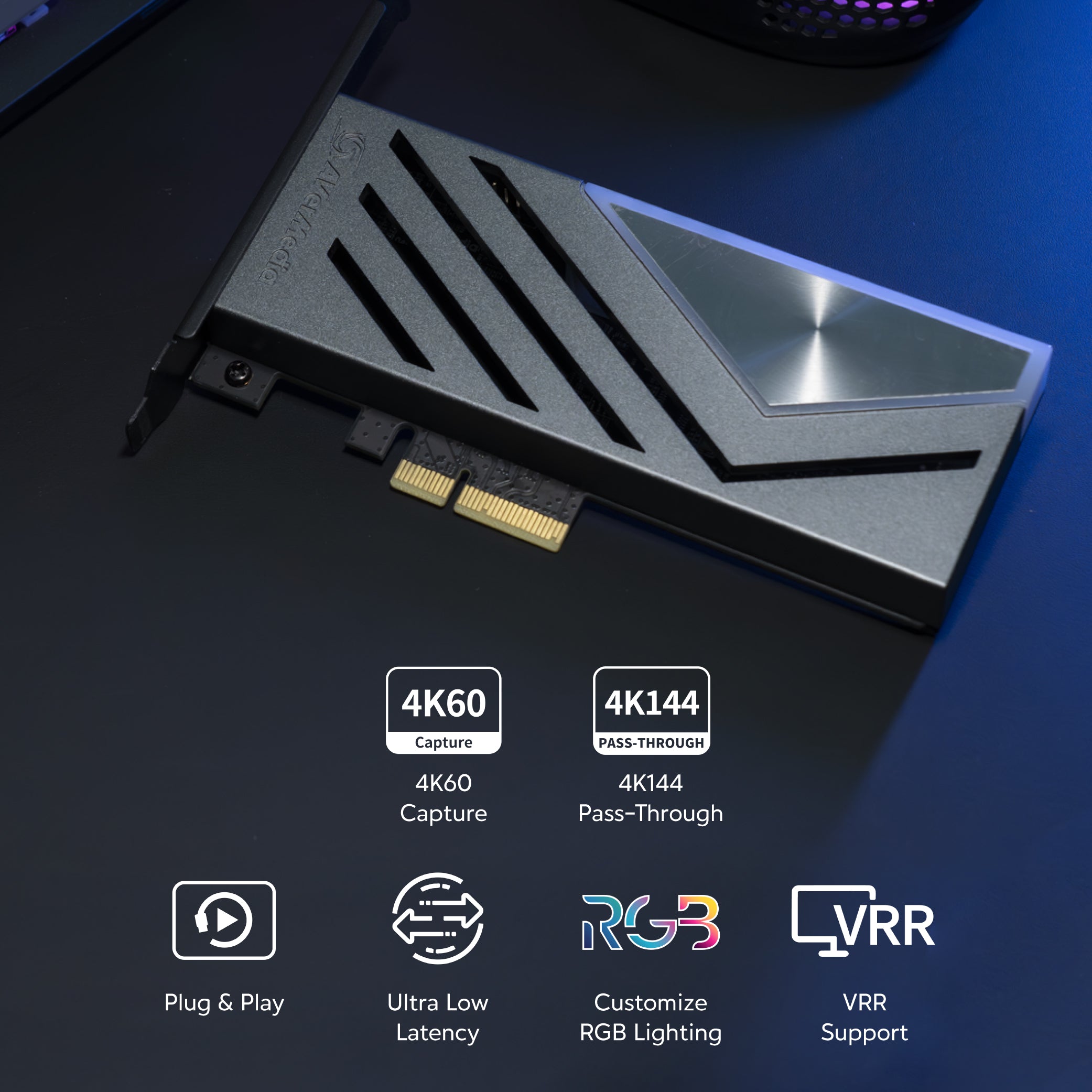 GC575 4K144hz HDR VRR Support PCIe Capture Card for Gaming