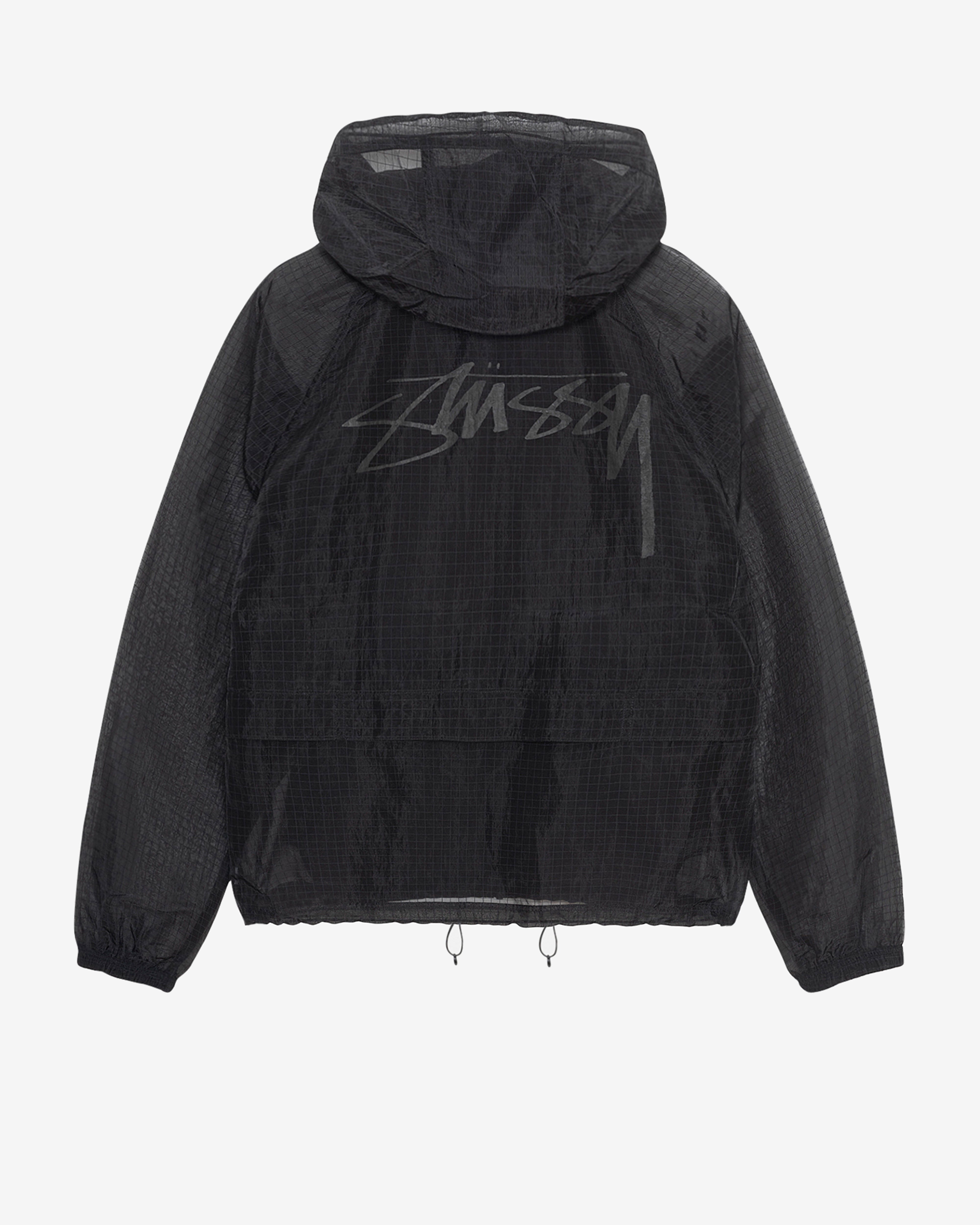 Stüssy: Men's Beach Shell Transparent Ripstop (Black) | DSMNY E-SHOP
