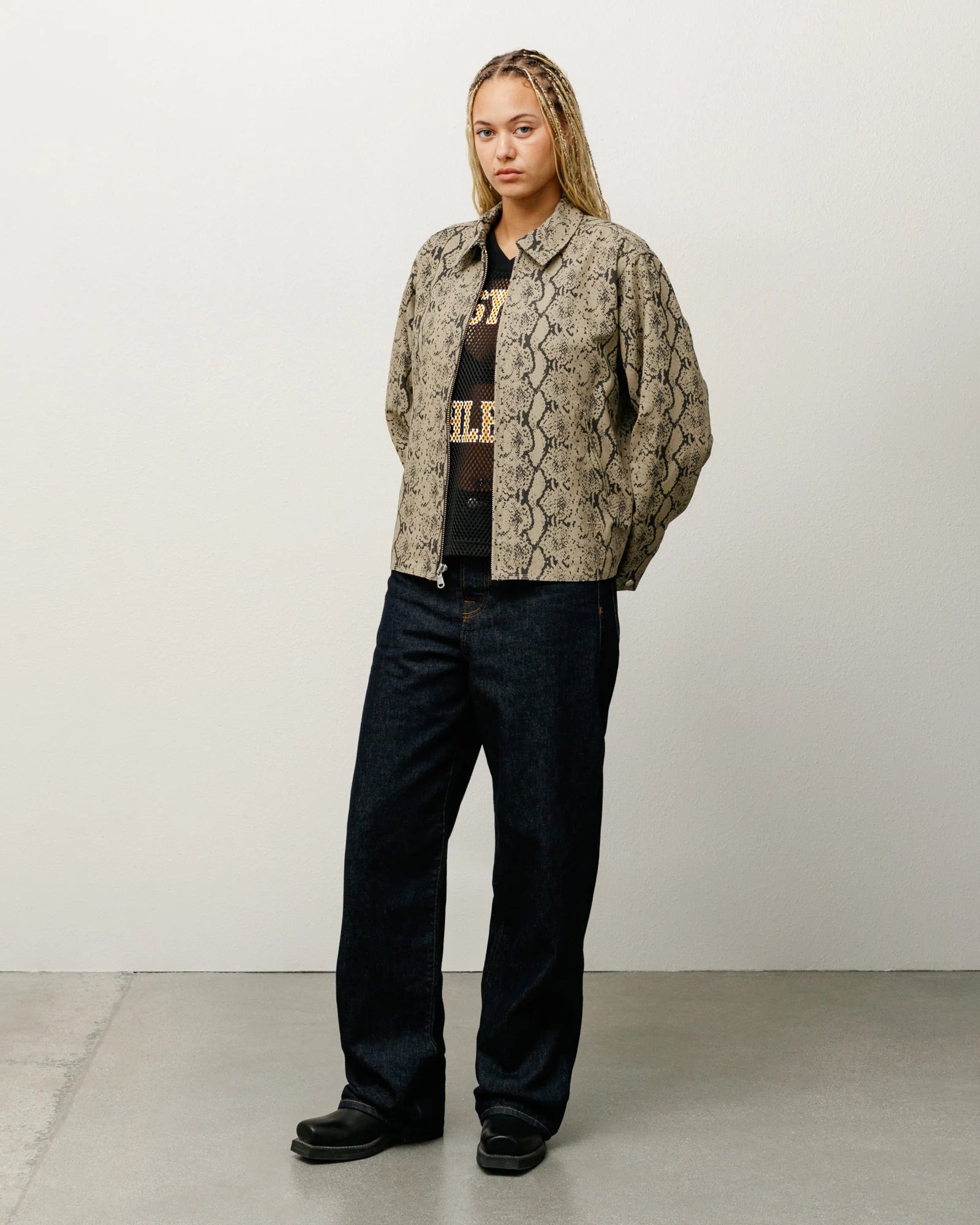 Stüssy: Men's Garage Jacket Gabardine (Snake) | DSMNY E-SHOP