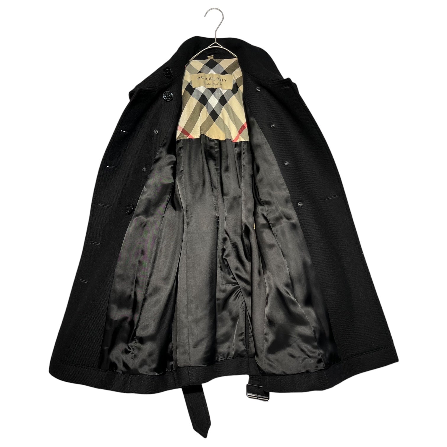 BURBERRY(バーバリー) Melton double-breasted belted coat メルトン