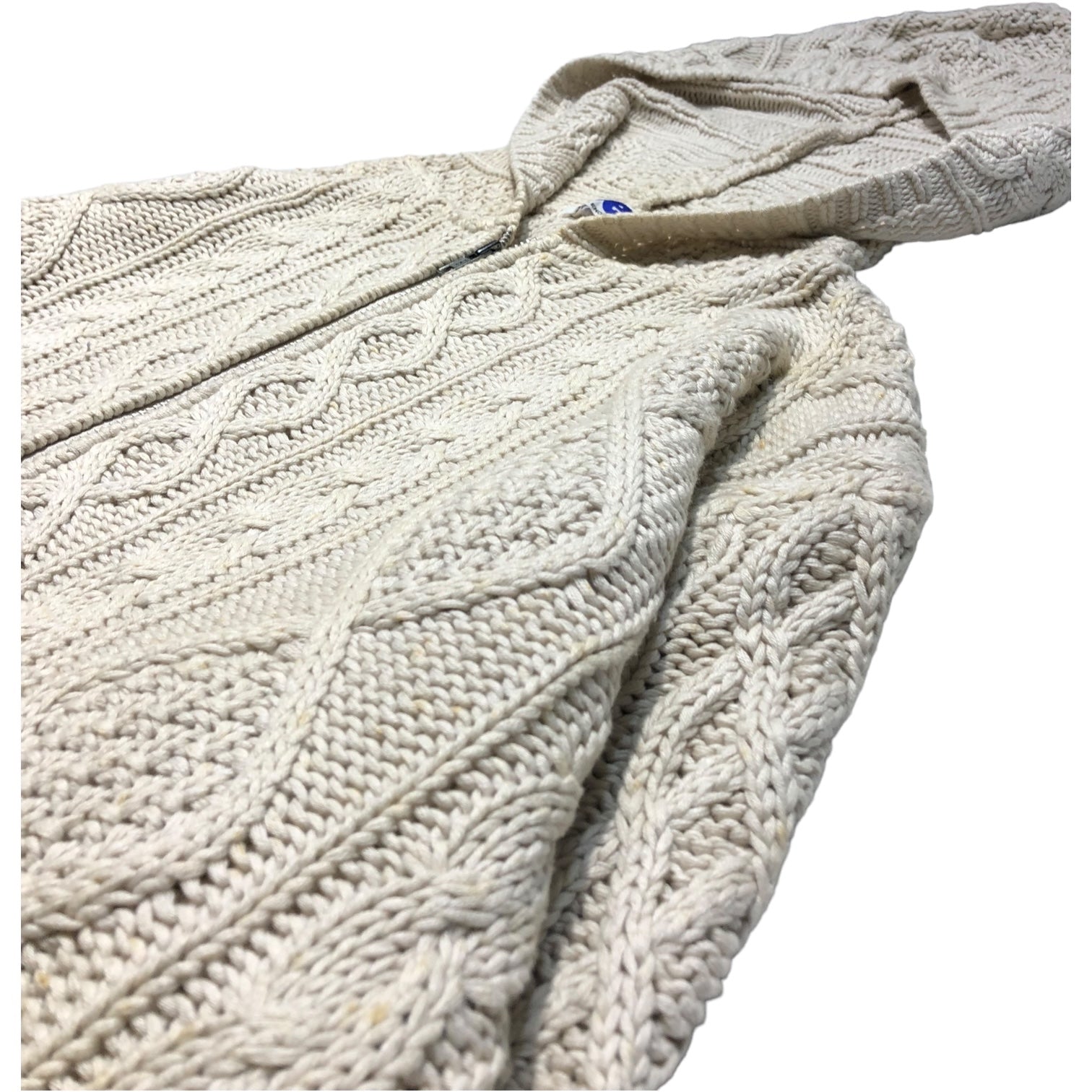 GOODENOUGH(グッドイナフ) 90's cable knit zip hoodie ケーブルニット