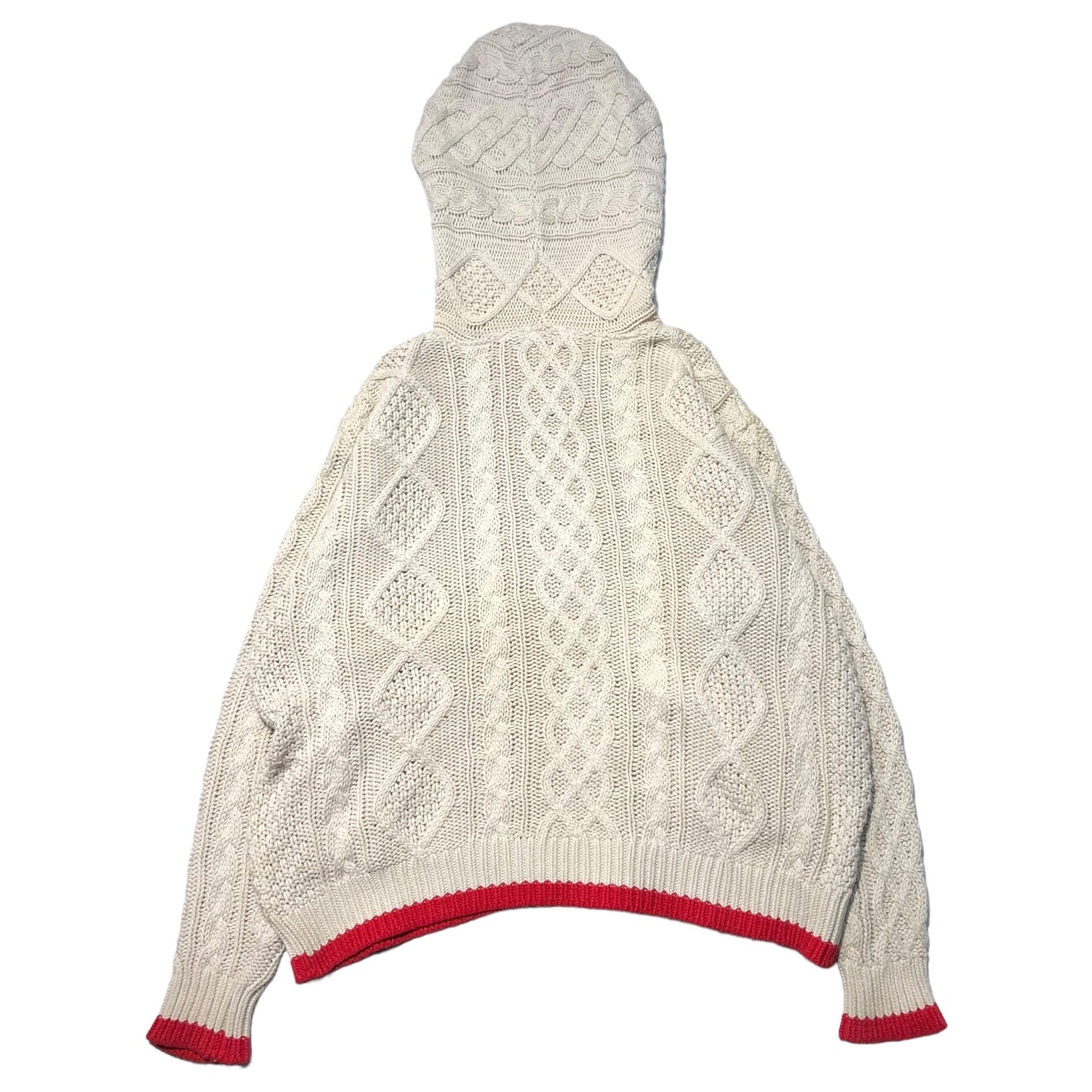 GOODENOUGH(グッドイナフ) 90's cable knit zip hoodie ケーブルニット