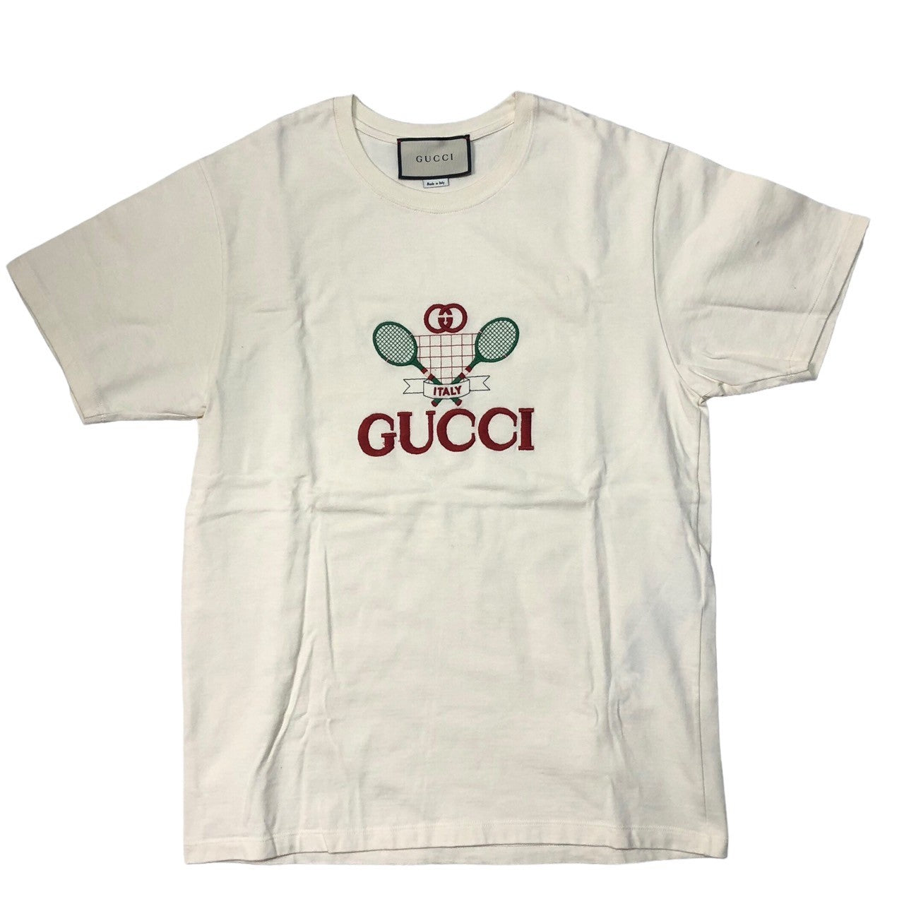 GUCCI(グッチ) 20SS Club Multi Tee テニス 刺繍 ロゴ 半袖 Tシャツ