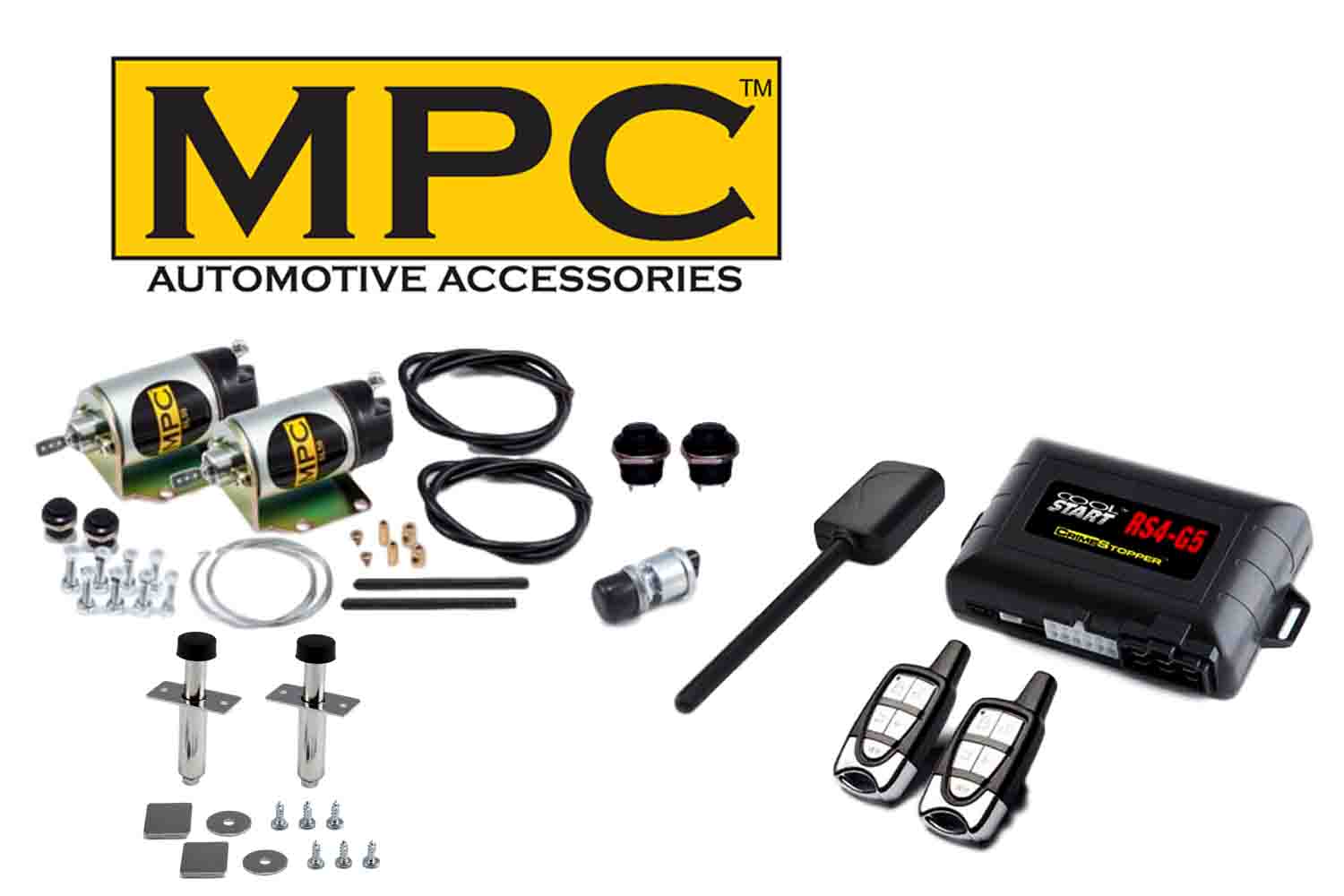 2-Door 80lb Shaved Handle Door Popper with Remote Starter Combo