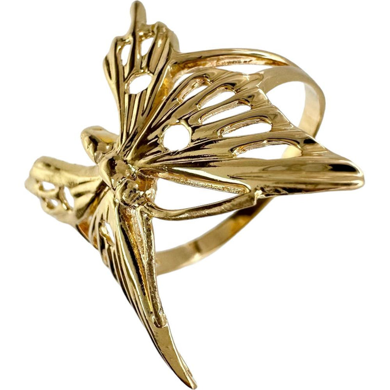 11号 バタフライ/蝶モチーフ リング・指輪 K18ゴールド 18金 2.5g