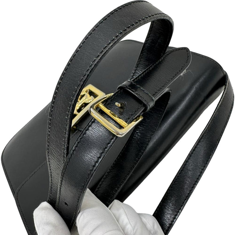 CELINE/セリーヌ】 馬車金具 ヴィンテージ ショルダーバッグ レザー/GP