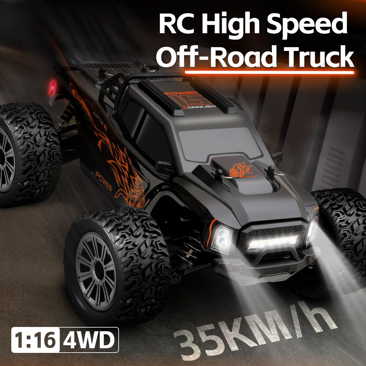 WLtoys 164018 1/16 4WD RC Monster Truck - 35km/h Off-Road – Makerfire