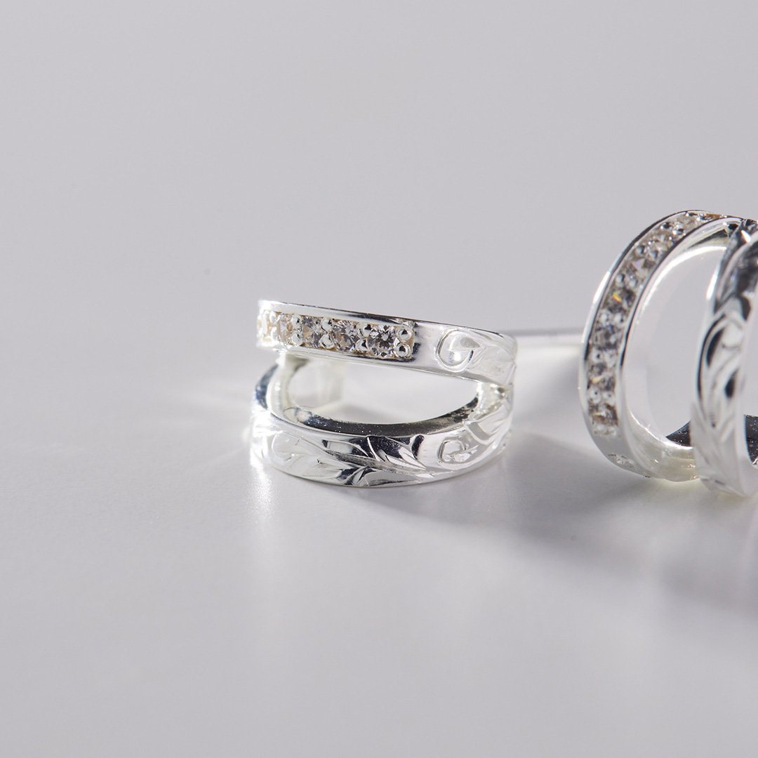 ハワイアンジュエリー/silver925/CZ/Maxi×Niki Lino earring