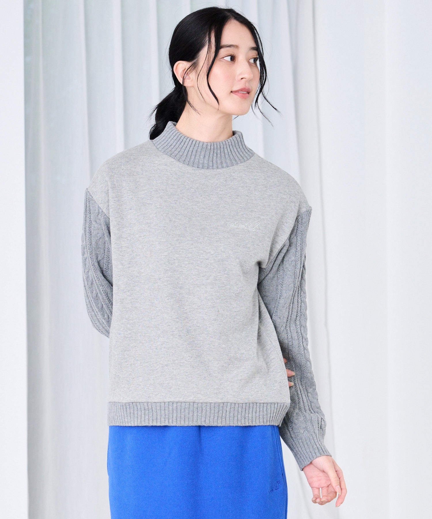 裏フリース ニットドッキング プルオーバー（その他トップス